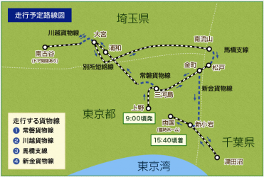 貨物路線5線をつなぐ新オリジナルルート